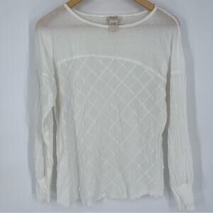 Sundance Women’s Top Textured Gauze Cotton Lightweight Summer Coastal Medium